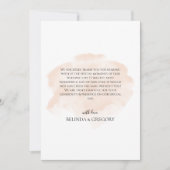 Elegante Watercolor Wedding Dankeschön Card Dankeskarte (Vorderseite)