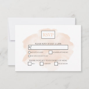 Elegante Watercolor Wedding RSVP Cards Karte