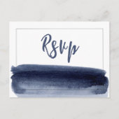 Elegante Watercolor Wedding RSVP Postkarten (Vorderseite)