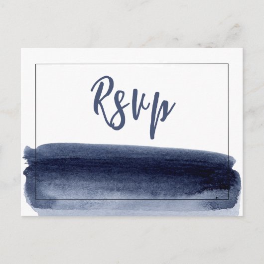 Elegante Watercolor Wedding RSVP Postkarten (Vorderseite)