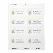 Elegante Watercolor Wedding Rücksendeadresse (Vorne)