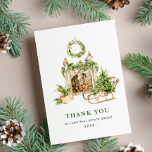 Elegante Watercolor Weihnachten Corporate Holiday