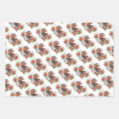 Elegante Watercolor Weihnachts-Pferd Reiten Geschenkpapier Set (Vorderseite)