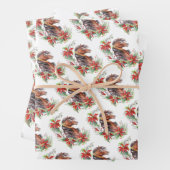 Elegante Watercolor Weihnachts-Pferd Reiten Geschenkpapier Set (Beispiel)