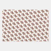 Elegante Watercolor Weihnachts-Pferd Reiten Geschenkpapier Set (Vorderseite 3)