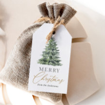 Elegante Watercolor Weihnachtsbaum