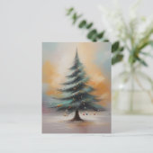 Elegante Watercolor Weihnachtsbaum Postkarte (Stehend Vorderseite)
