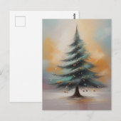 Elegante Watercolor Weihnachtsbaum Postkarte (Vorne/Hinten)