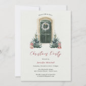 Elegante Watercolor Weihnachtsfeier Einladung (Vorderseite)