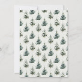 Elegante Watercolor Weihnachtsfeier Einladung (Rückseite)