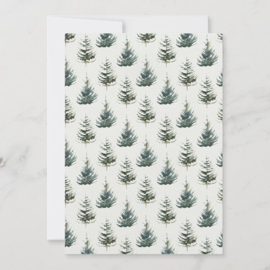 Elegante Watercolor Weihnachtsfeier Einladung (Rückseite)