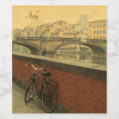 Elegante Watercolor Weinetikett (Einzelnes Label)