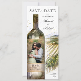 Elegante Watercolor Weingarten Hochzeit Save The Date