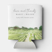 Elegante Watercolor Weinkeller Weinkultur und Erde Dosenkühler (Rückseite)