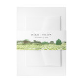 Elegante Watercolor Weinkeller Weinkultur und Erde Einladungsbanderole (Vorderseite Beispiel)