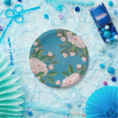 Elegante Watercolor White Floral Peonies Blume Pappteller (Party)