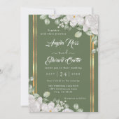 Elegante Watercolor White Florals Wedding Save The Date (Vorderseite)