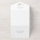 Elegante Watercolor Wilde Blume Blumenzehen All In One Einladung (Außenbereich)