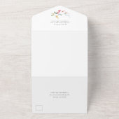 Elegante Watercolor Wilde Blume Blumenzehen All In One Einladung (Außenbereich)