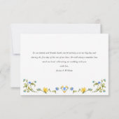 Elegante Watercolor Wilde Blume Blumenzehen Dankeskarte (Rückseite)