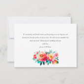 Elegante Watercolor Wilde Blume Blumenzehen Dankeskarte (Rückseite)