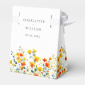 Elegante Watercolor Wilde Blume Blumenzehen Geschenkschachtel (Rückseite)