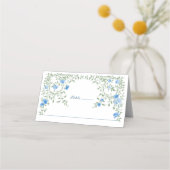 Elegante Watercolor Wilde Blume Blumenzehen Platzkarte (Vorderseite)