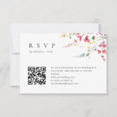 Elegante Watercolor Wilde Blume Blumenzehen RSVP Karte (Vorderseite)