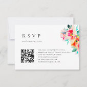 Elegante Watercolor Wilde Blume Blumenzehen RSVP Karte (Vorderseite)
