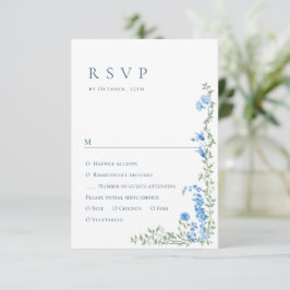 Elegante Watercolor Wilde Blume Blumenzehen RSVP Karte