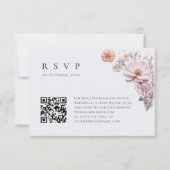 Elegante Watercolor Wilde Blume Blumenzehen RSVP Karte (Vorderseite)