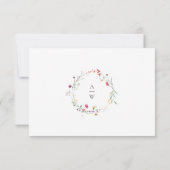 Elegante Watercolor Wilde Blume Blumenzehen RSVP Karte (Rückseite)