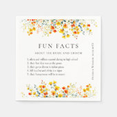 Elegante Watercolor Wilde Blume Blumenzehen Serviette (Vorderseite)