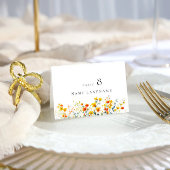 Elegante Watercolor Wilde Blume Platzkarte Tischnummer