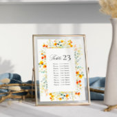 Elegante Watercolor Wilde Blume Tischnummer Karten