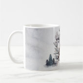 Elegante Watercolor Winter American Robin Kaffeetasse (Links)