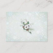 Elegante Watercolor Winter Anemones Blume Bridal Begleitkarte (Rückseite)