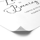 Elegante Watercolor Winter Anemones Blume Bridal Poster (Ecke)