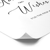 Elegante Watercolor Winter Anemones Blume Bridal Poster (Ecke)