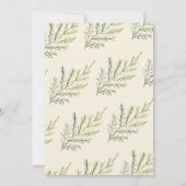 Elegante Watercolor Winterlandschaft Hochzeit Einladung (Rückseite)