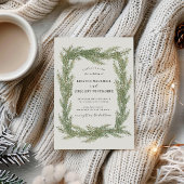 Elegante Watercolor Winterlandschaft Hochzeit Einladung