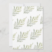 Elegante Watercolor Winterlandschaft Hochzeit Einladung (Rückseite)