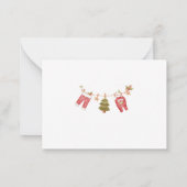 Elegante WatercolorLittlel Babydusche Mitteilungskarte (Rückseite)