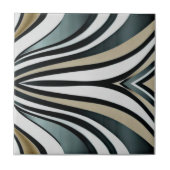 Elegante Wavy Muster Keramik Tile Fliese (Vorderseite)