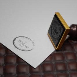 Elegante Wax Siegel Rücksendeadresse Briefmarke Permastempel