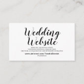 Elegante Website-Detailkarten für Hochzeiten Begleitkarte (Vorderseite)
