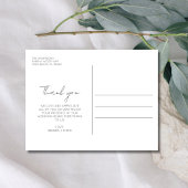 Elegante Wedding 3 Foto Dankeschön Karte