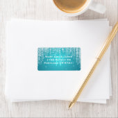 Elegante Wedding Address Night Dazzle Blue Adressaufkleber (Insitu)