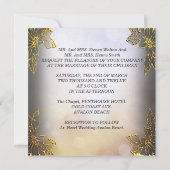 Elegante Wedding Beige Gold Einladung (Rückseite)