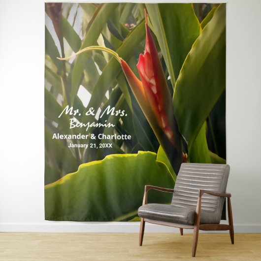 Elegante Wedding Blume Foto Stand Hintergrund Wandteppich (Beispiel)